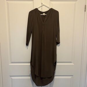Elegant Brown Women's Dress